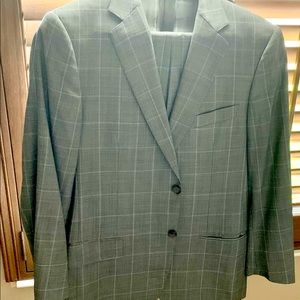 Ermenegildo Zegna gray plaid double vent suit excellent condition size 42 #zenga